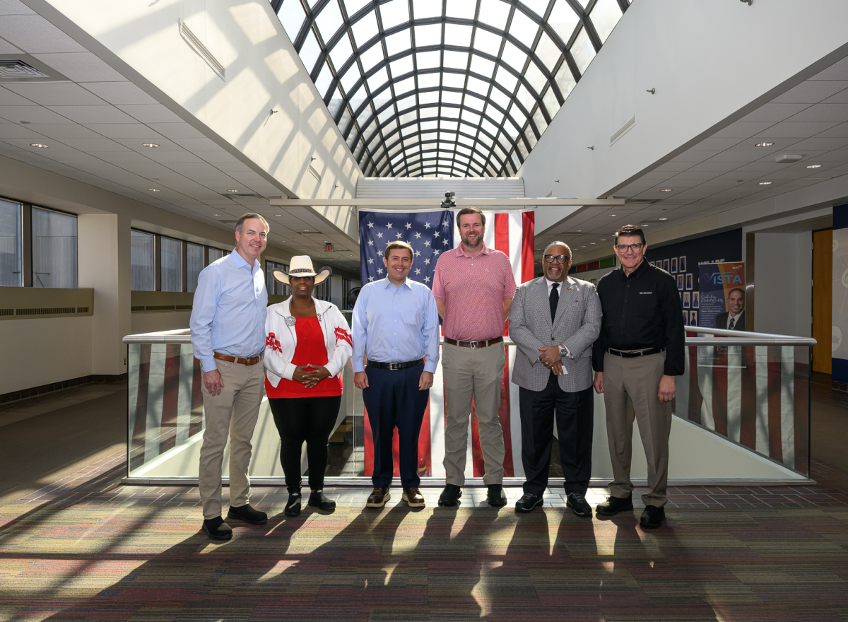 NC Manufacturing Tour group photo at Reynolds American